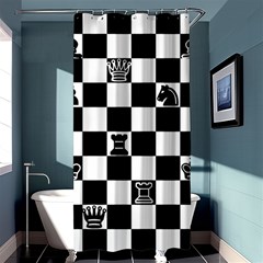 Chess Shower Curtain 36  X 72  (stall)  by Valentinaart