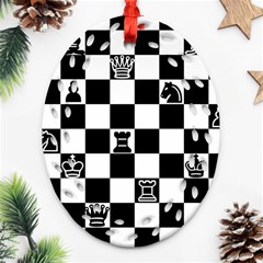 Chess Oval Filigree Ornament (two Sides) by Valentinaart