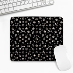 Dark Ditsy Floral Pattern Large Mousepads by dflcprints