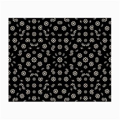 Dark Ditsy Floral Pattern Small Glasses Cloth by dflcprints