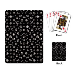 Dark Ditsy Floral Pattern Playing Card by dflcprints