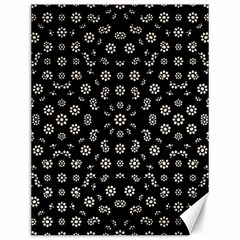 Dark Ditsy Floral Pattern Canvas 12  X 16   by dflcprints