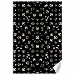 Dark Ditsy Floral Pattern Canvas 24  X 36  by dflcprints