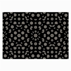 Dark Ditsy Floral Pattern Large Glasses Cloth by dflcprints