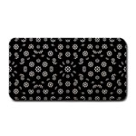 Dark Ditsy Floral Pattern Medium Bar Mats 16 x8.5  Bar Mat