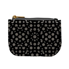 Dark Ditsy Floral Pattern Mini Coin Purses by dflcprints