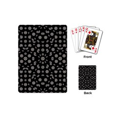 Dark Ditsy Floral Pattern Playing Cards (mini)  by dflcprints