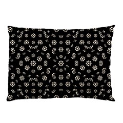 Dark Ditsy Floral Pattern Pillow Case (two Sides)