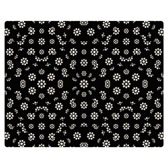 Dark Ditsy Floral Pattern Double Sided Flano Blanket (medium)  by dflcprints