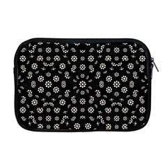 Dark Ditsy Floral Pattern Apple Macbook Pro 17  Zipper Case