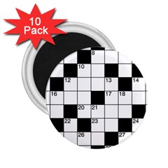 Crosswords  2 25  Magnets (10 Pack)  by Valentinaart