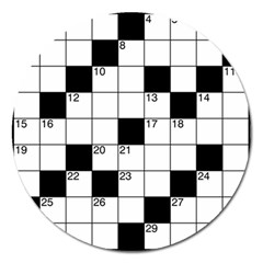 Crosswords  Magnet 5  (round) by Valentinaart