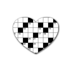 Crosswords  Heart Coaster (4 Pack)  by Valentinaart