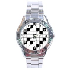 Crosswords  Stainless Steel Analogue Watch by Valentinaart