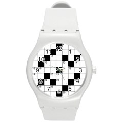 Crosswords  Round Plastic Sport Watch (m) by Valentinaart