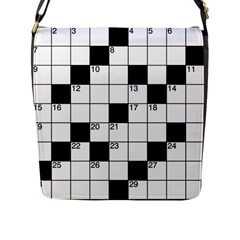 Crosswords  Flap Messenger Bag (l)  by Valentinaart