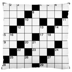 Crosswords  Large Flano Cushion Case (one Side)