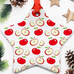 Apple Pattern Ornament (star) by Valentinaart