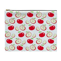 Apple Pattern Cosmetic Bag (xl) by Valentinaart