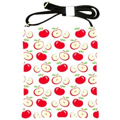 Apple Pattern Shoulder Sling Bags by Valentinaart