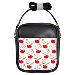 Apple Pattern Girls Sling Bags by Valentinaart