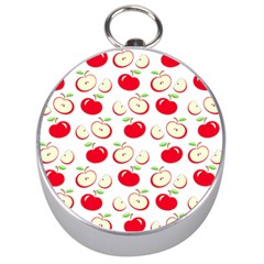 Apple Pattern Silver Compasses by Valentinaart