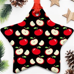 Apple Pattern Ornament (star) by Valentinaart