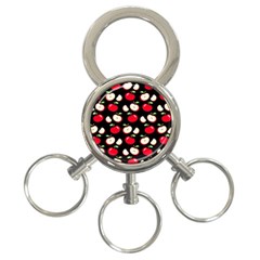 Apple Pattern 3-ring Key Chains