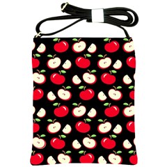 Apple Pattern Shoulder Sling Bags by Valentinaart