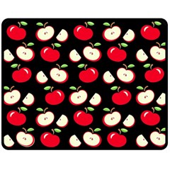 Apple Pattern Double Sided Fleece Blanket (medium)  by Valentinaart