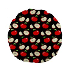 Apple Pattern Standard 15  Premium Flano Round Cushions by Valentinaart