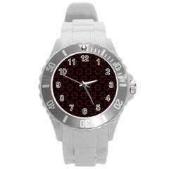 Pattern Round Plastic Sport Watch (L)