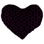 Pattern Large 19  Premium Flano Heart Shape Cushions Front