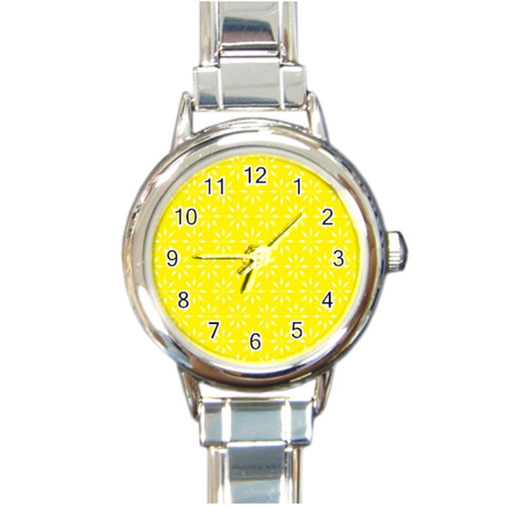 Pattern Round Italian Charm Watch