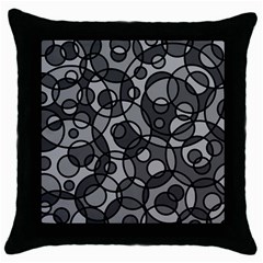 Pattern Throw Pillow Case (black) by Valentinaart