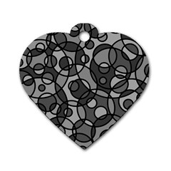 Pattern Dog Tag Heart (two Sides) by Valentinaart