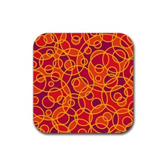 Pattern Rubber Coaster (square)  by Valentinaart