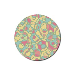 Pattern Rubber Round Coaster (4 Pack)  by Valentinaart