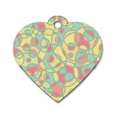 Pattern Dog Tag Heart (two Sides) by Valentinaart