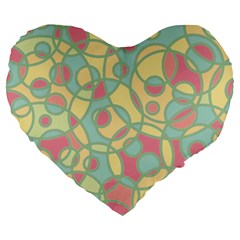 Pattern Large 19  Premium Heart Shape Cushions by Valentinaart