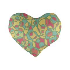 Pattern Standard 16  Premium Flano Heart Shape Cushions