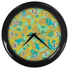 Pattern Wall Clocks (black) by Valentinaart