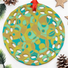 Pattern Round Filigree Ornament (two Sides)