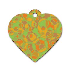 Pattern Dog Tag Heart (one Side) by Valentinaart