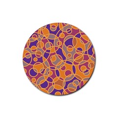 Pattern Rubber Round Coaster (4 Pack)  by Valentinaart