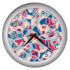 Pattern Wall Clocks (silver) 