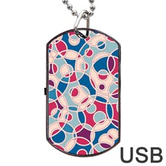 Pattern Dog Tag Usb Flash (two Sides) by Valentinaart