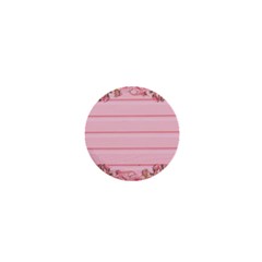 Pink Peony Outline Romantic 1  Mini Magnets