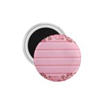 Pink Peony Outline Romantic 1.75  Magnets Front