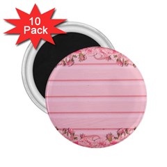 Pink Peony Outline Romantic 2.25  Magnets (10 pack) 